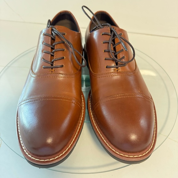 Kennet Cole 8.5 Reaction Men’s Oxfords Klay Flex Cap-Toe Brown Dress Shoes - Picture 4 of 9